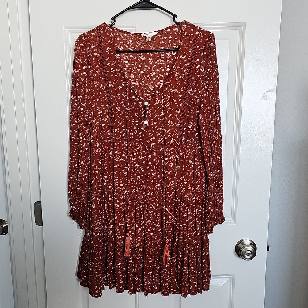 Newbury Kustom Terracotta Floral Dress